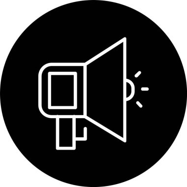 Megafon Satırı Tersine Çevrilmiş Simge