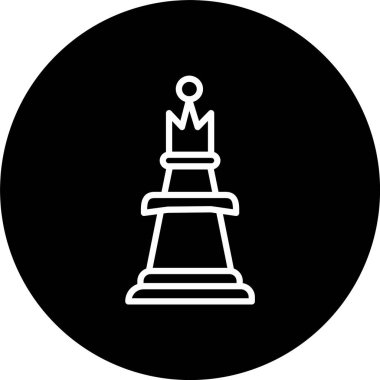 Satranç Kraliçesi Satırı Tersine Çevrilmiş Simge