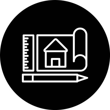 Yapı Çizim Çizimi Tersine Çevrilmiş Simge