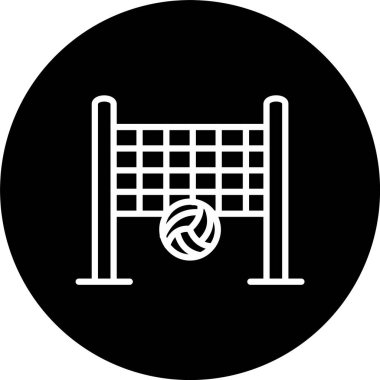 Plaj Voleybol Hattı Ters Döndürülmüş Simge