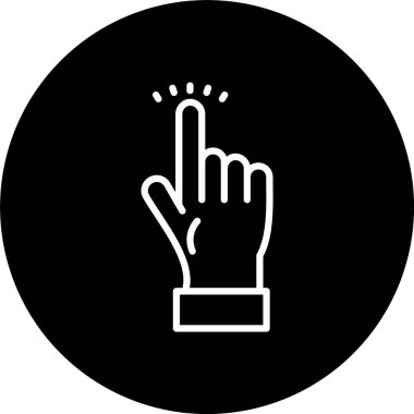 Parmak Çizgisi Tersine Çevrilmiş Simge