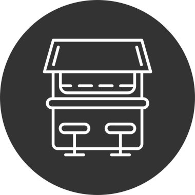 Plaj Çubuğu Satırı Tersine Çevrilmiş Simge