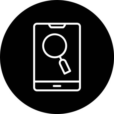 Büyüteç Satırı Ters Döndürülmüş Simge