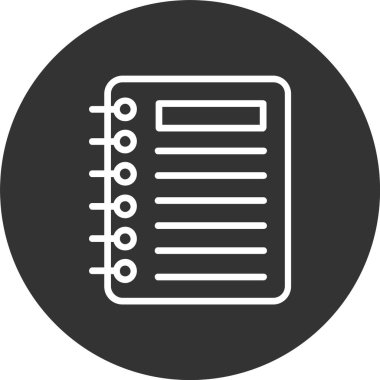 Not Defteri Satırı Tersine Çevrilmiş Simge