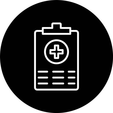 Tıbbi Rapor Satırı Tersine Çevrilmiş Simge