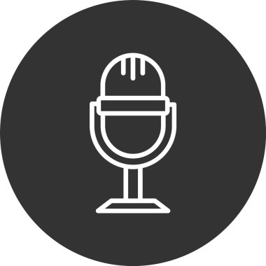 Mikrofon Hattı Tersine Çevrilmiş Simge