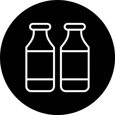 Süt Şişe Çizgisi Ters Döndürülmüş Simge