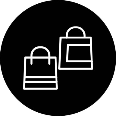 Alışveriş Torbası Hattı Tersine Döndürülmüş Simge