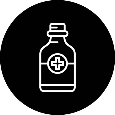 Öksürük Şurubu Satırı Ters Döndürülmüş Simge