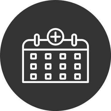 Tıbbi Takvim Satırı Tersine Çevrilmiş Simge