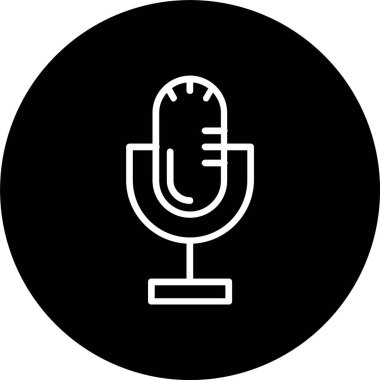 Mikrofon Hattı Tersine Çevrilmiş Simge