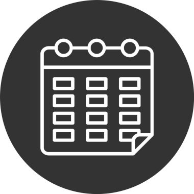 Takvim Satırı Tersine Çevrilmiş Simge