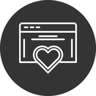 Kalp Çizgisi Tersine Çevrilmiş Simge