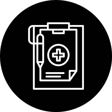 Tıbbi Diyagonisis Satır Tersine Çevrilmiş Simge