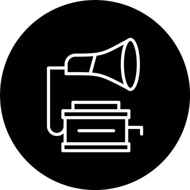 Fonograf Satırı Tersine Döndürülmüş Simge