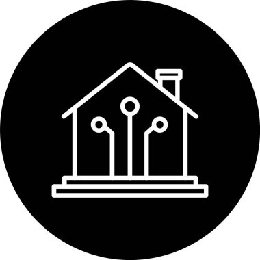 Akıllı Ev Satırı Tersine Çevrilmiş Simge