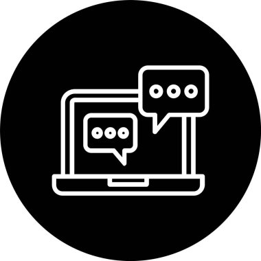 Sohbet Kutusu Satırı Tersine Çevrilmiş Simge