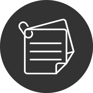 Yapışkan Notlar Satırı Tersine Çevrilmiş Simge