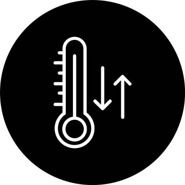 Sıcaklık Çizgisi Tersine Çevrilmiş Simge