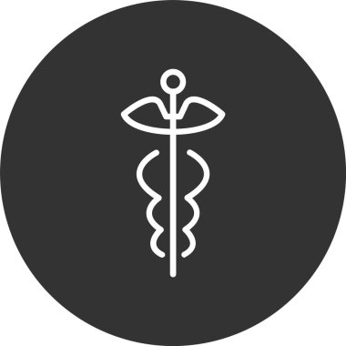 Tıp Sembol Satırı Tersine Çevrilmiş Simge