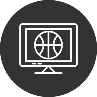 Basketbol Çizgisi Tersine Döndürülmüş Simge