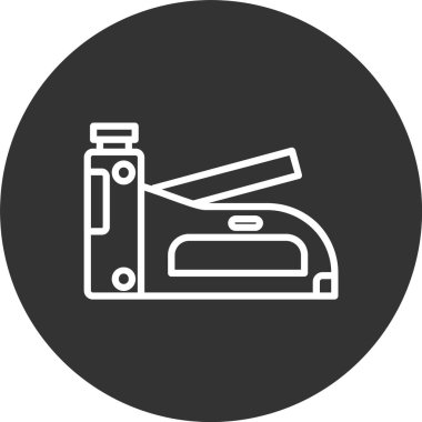 Stapple Gun Satırı Tersine Çevrilmiş Simge