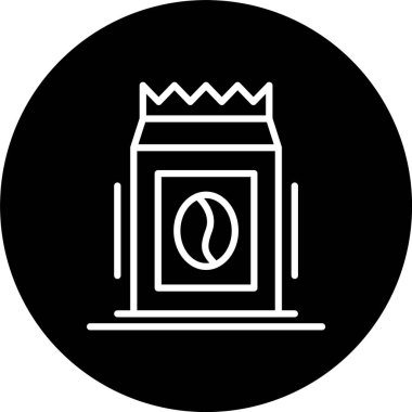 Kahve Torbası Satırı Tersine Çevrilmiş Simge