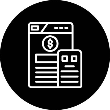 Web Tasarım Satırı Tersine Çevrilmiş Simge