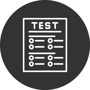 Test Satırı Tersine Çevrilmiş Simge