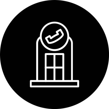 Telefon Booth Satırı Tersine Çevrilmiş Simge