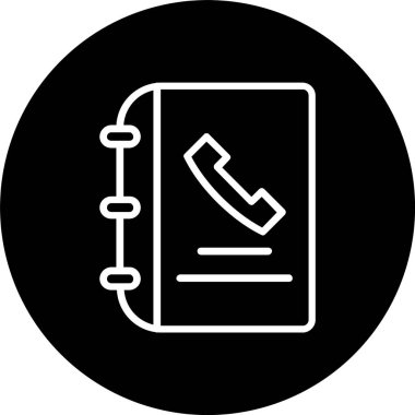 Telefon Defteri Satırı Tersine Çevrilmiş Simge