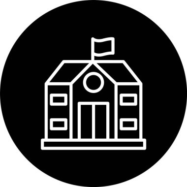 Okul Satırı Tersine Çevrilmiş Simge