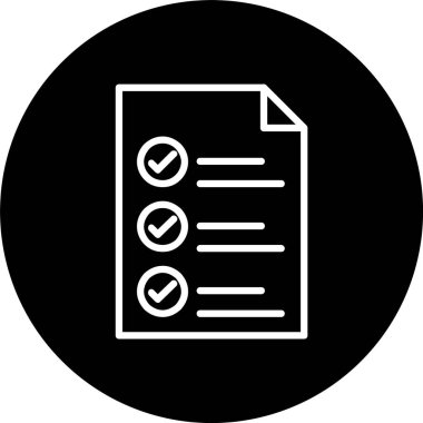 Tik İşareti Satırı Tersine Döndürülmüş Simge