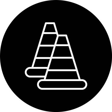 Trafik Konisi Satırı Tersine Çevrilmiş Simge