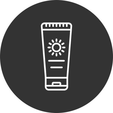 Güneş kremi Satırı Tersine Çevrilmiş Simge