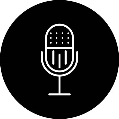 Mikrofon Satırı Tersine Çevrilmiş Simge