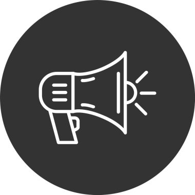 Megafon Satırı Tersine Çevrilmiş Simge