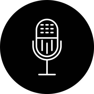 Mikrofon Satırı Tersine Çevrilmiş Simge