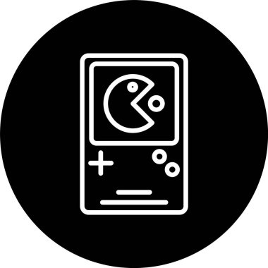 Taşınabilir Video Oyun Konsolu Satırı Tersine Çevrilmiş Simge