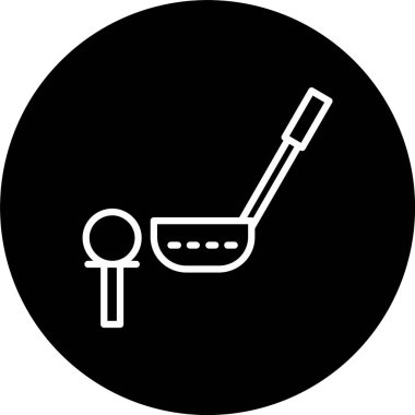 Golf Çizgisi Tersine Döndürülmüş Simge