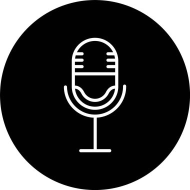 Mikrofon Hattı Tersine Çevrilmiş Simge