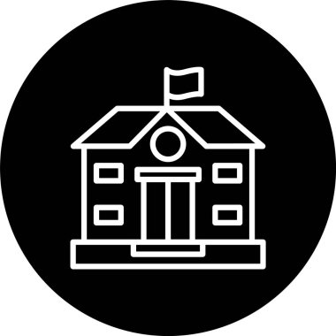 Okul Satırı Tersine Çevrilmiş Simge