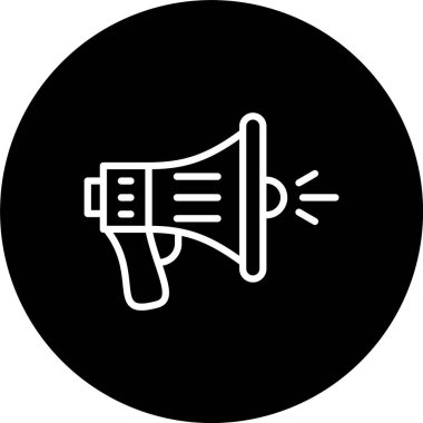 Megafon Satırı Tersine Çevrilmiş Simge