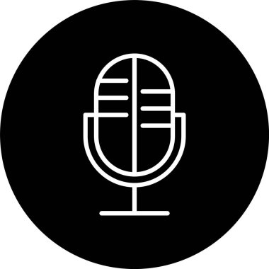 Mikrofon Hattı Tersine Çevrilmiş Simge