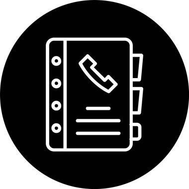 Telefon Defteri Satırı Tersine Çevrilmiş Simge