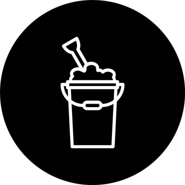 Kum Kovası Satırı Tersine Çevrilmiş Simge