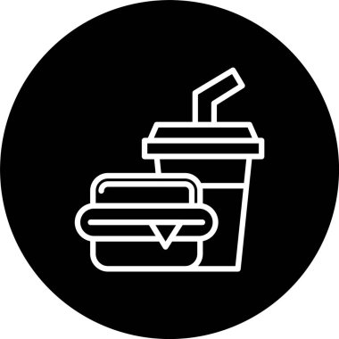 Fast Food Hattı Tersine Çevrilmiş Simge