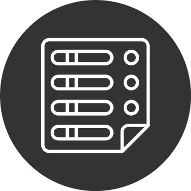 Kontrol Listesi Satırı Tersine Çevrilmiş Simge