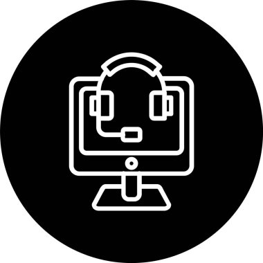 Müşteri Hizmeti Satırı Tersine Çevrilmiş Simge