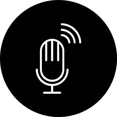 Mikro Telefon Hattı Tersine Çevrilmiş Simge